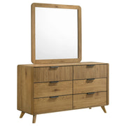 Bennett 6-drawer Bedroom Dresser and Mirror Set Light Oak - 222903M