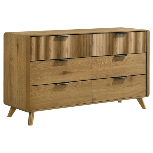 Bennett 6-drawer Bedroom Dresser Cabinet Light Oak - 222903