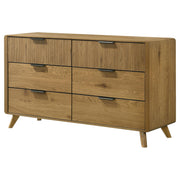 Bennett 6-drawer Bedroom Dresser Cabinet Light Oak - 222903