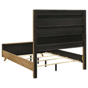 Bennett Full Cream Upholstered 4-Piece Mid-Century Bedroom Set Light Oak - 222901F-S4