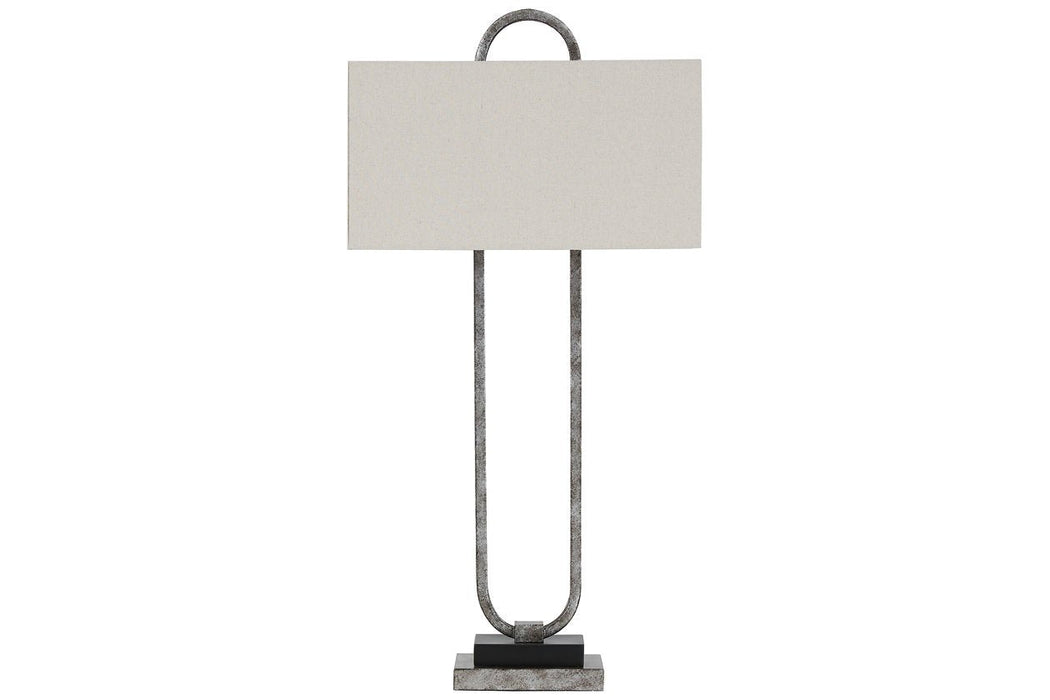 Bennish Antique Silver Finish Table Lamp - L208284 - Lara Furniture