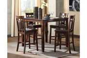 Bennox Brown Counter Height Dining Table and Bar Stools (Set of 5) - Lara FurnitureCounter Height Table