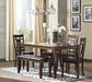 Bennox Brown Dining Table and Chairs with Bench (Set of 6) - Gate FurnitureDining Room Set