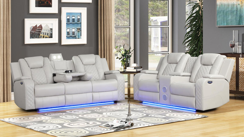 Benz 2 Pc Living Room Set in Ice - Benz 2 Pc Living Room Set in Ice