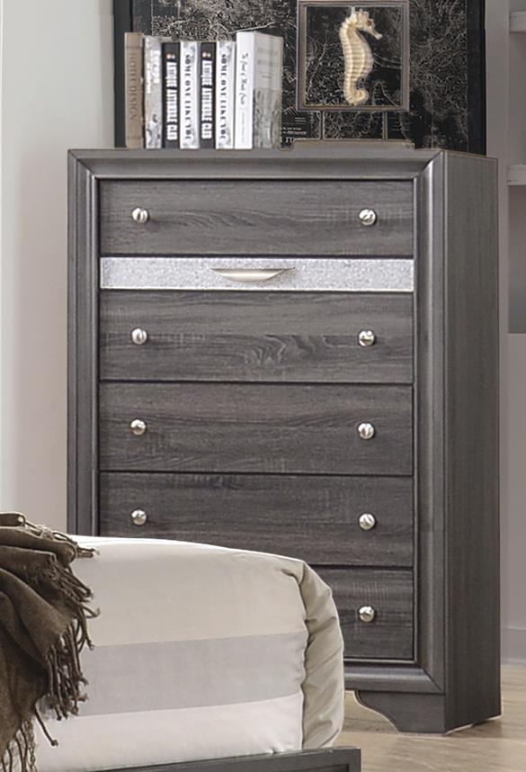 Berea - 5 Drawers Gray Chest - B364-C
