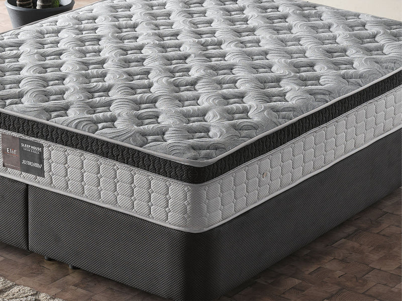 Bergama Storage Bed With Headboard - Queen in Dark Grey - 200-ELIF-BER-150-EY350-SB