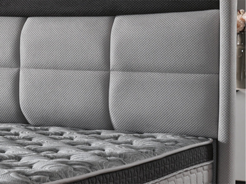 Bergama Storage Bed With Headboard - Queen in Dark Grey - 200-ELIF-BER-150-EY350-SB