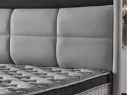 Bergama Storage Bed With Headboard - Twin in Dark Grey - 200-ELIF-BER-90-EY350-SB
