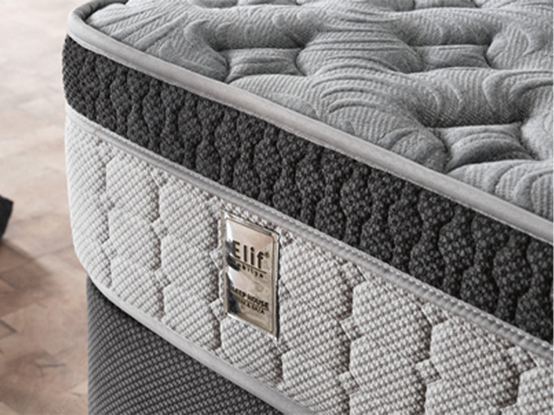 Bergama Storage Bed With Headboard - Twin in Light Grey - 200-ELIF-BER-90-EY354-SB