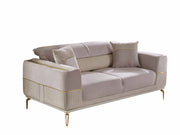 Berlin 2-pieces (Sofa & Loveseat)Livingroom Set Beige in Beige - 101-BER-LV925-32