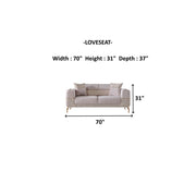 Berlin 3-pieces (Sofa & 2 Chair)Livingroom Set Beige in Beige - 101-BER-LV925-311