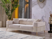 Berlin 3-pieces (Sofa & 2 Chair)Livingroom Set Beige in Beige - 101-BER-LV925-311