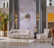 Berlin 4-pieces (2 Sofa & 2 Chair)Livingroom Set Beige in Beige - 101-BER-LV925-3311