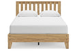 Bermacy Light Brown Queen Platform Panel Bed - Gate FurnitureQueen Bed