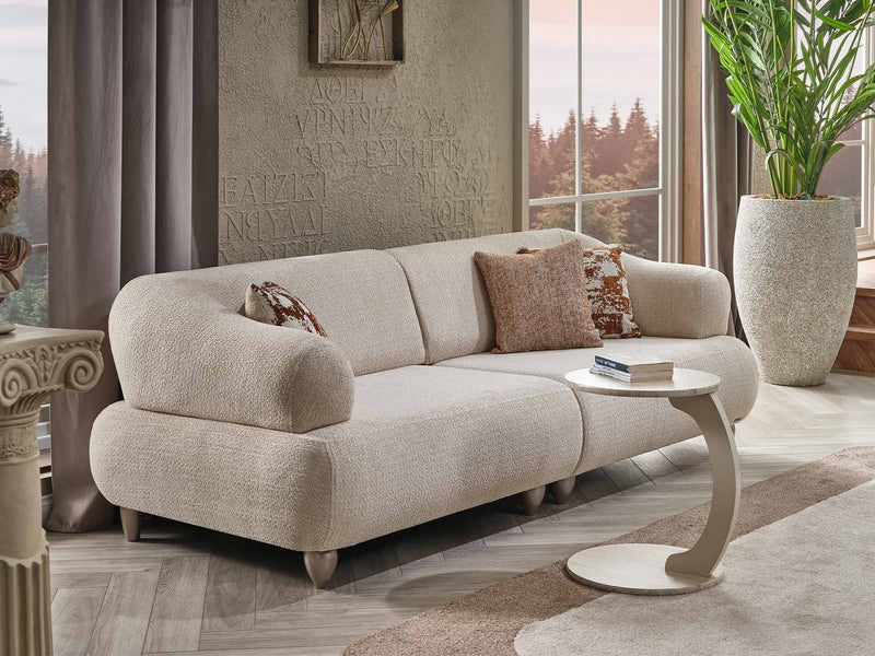 Bern Convertible Loveseat Cream in Cream - 101-BERN-PUK82015-2