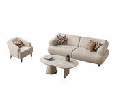 Bern Convertible Loveseat Cream in Cream - 101-BERN-PUK82015-2