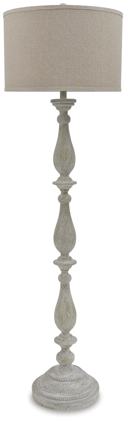 Bernadate 3-Piece Floor Lamp with 2 Table Lamps Set in Whitewash from Ashley - Lara Furniture