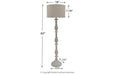 Bernadate Whitewash Floor Lamp - Gate FurnitureFloor Lamps