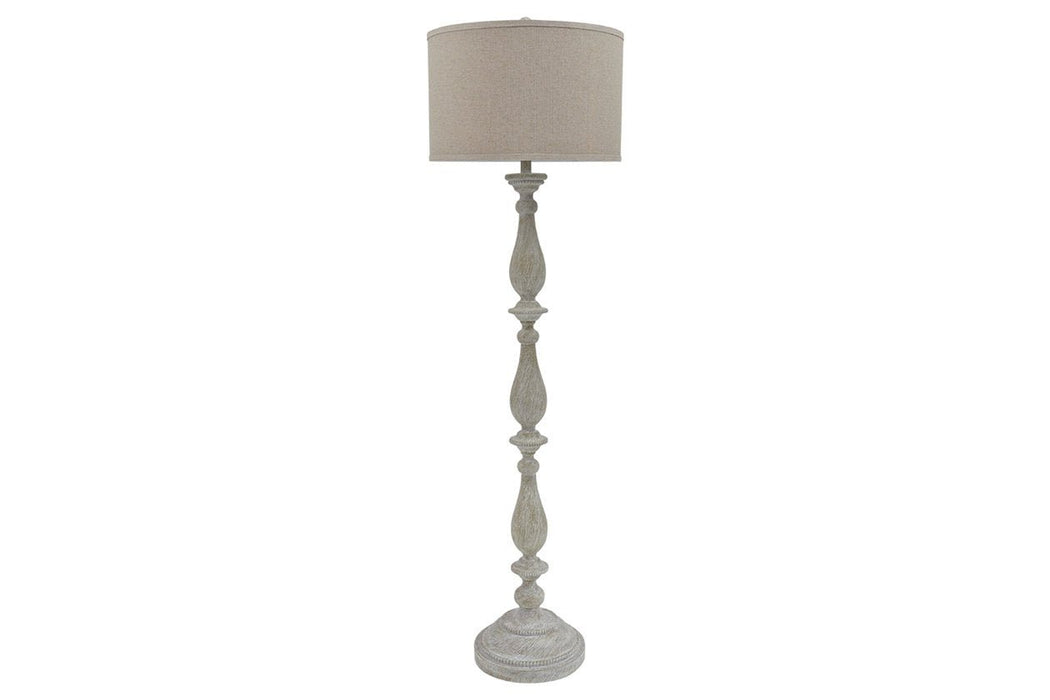 Bernadate Whitewash Floor Lamp - Gate FurnitureFloor Lamps