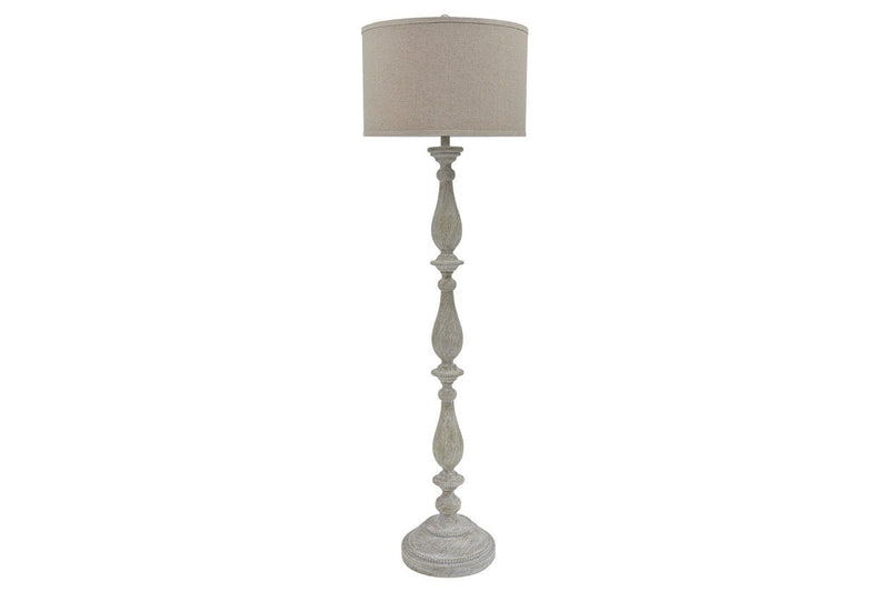 Bernadate Whitewash Floor Lamp - Lara FurnitureFloor Lamps