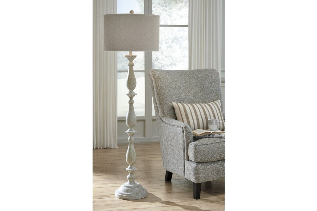 Bernadate Whitewash Floor Lamp - Gate FurnitureFloor Lamps
