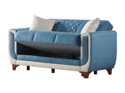 Berre Convertible Loveseat Blue in Blue - 101-BER-DZ205-2