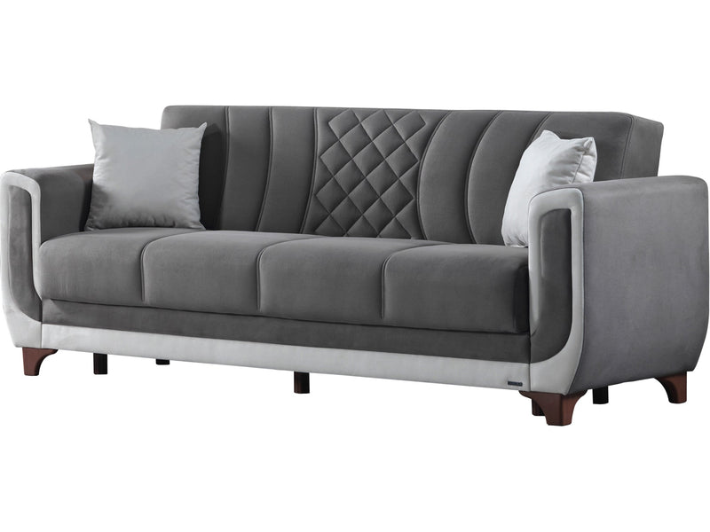 Berre Convertible Sofa Grey in Grey - 101-BER-DZ203-3