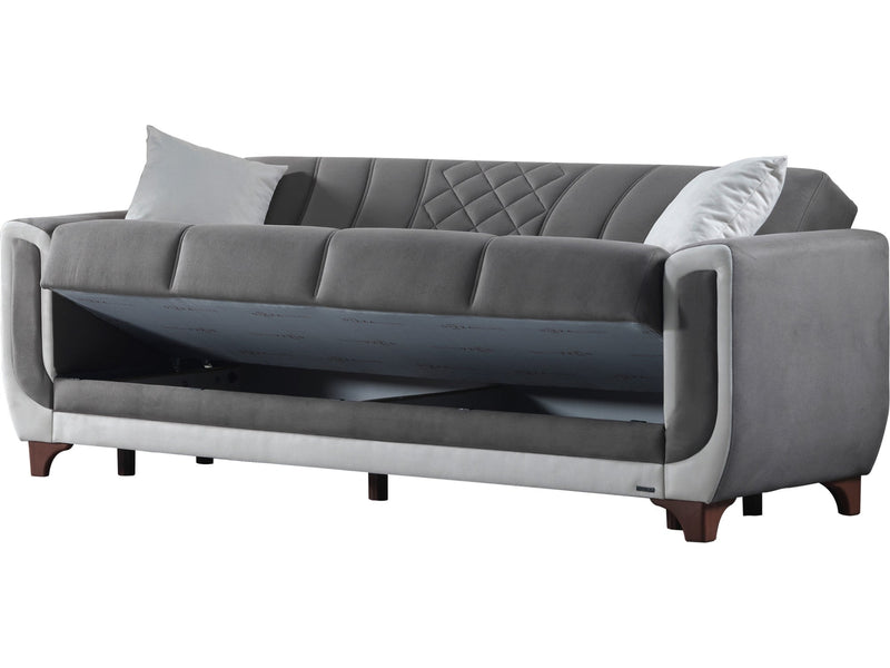 Berre Convertible Sofa Grey in Grey - 101-BER-DZ203-3