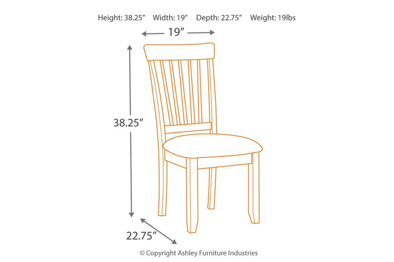 Berringer Rustic Brown Dining Chair (Set of 2) - Lara FurnitureDining Chair