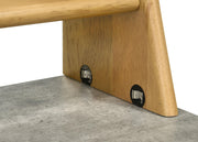 Besler 47-inch SmartTop Writing Desk with Shelf Cement and Natural - 801075