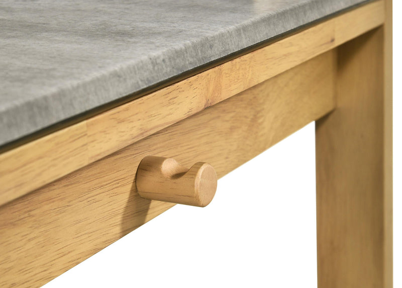 Besler 47-inch SmartTop Writing Desk with Shelf Cement and Natural - 801075