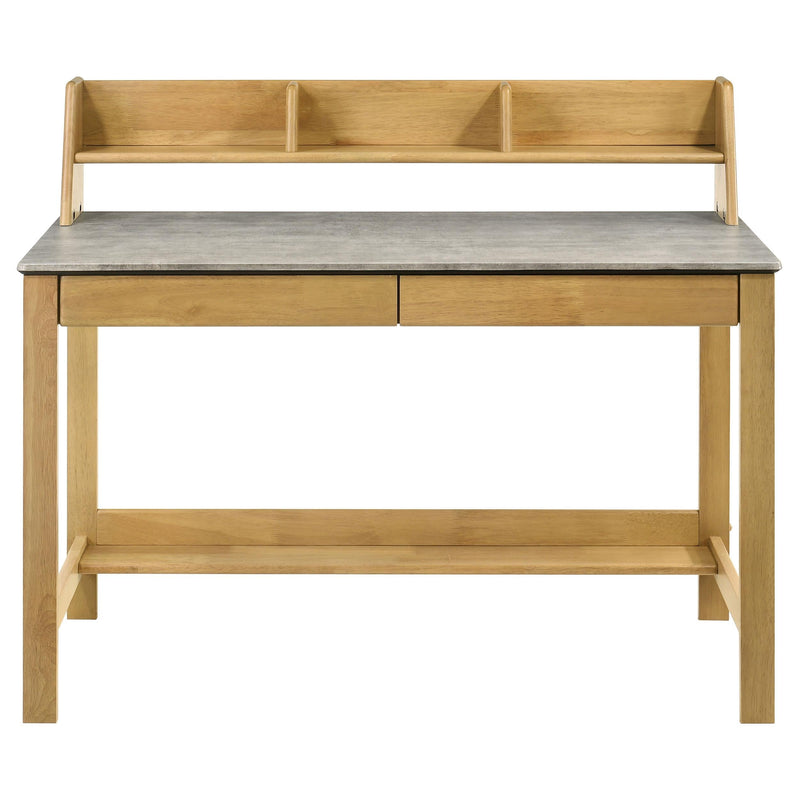 Besler 47-inch SmartTop Writing Desk with Shelf Cement and Natural - 801075