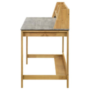 Besler 47-inch SmartTop Writing Desk with Shelf Cement and Natural - 801075