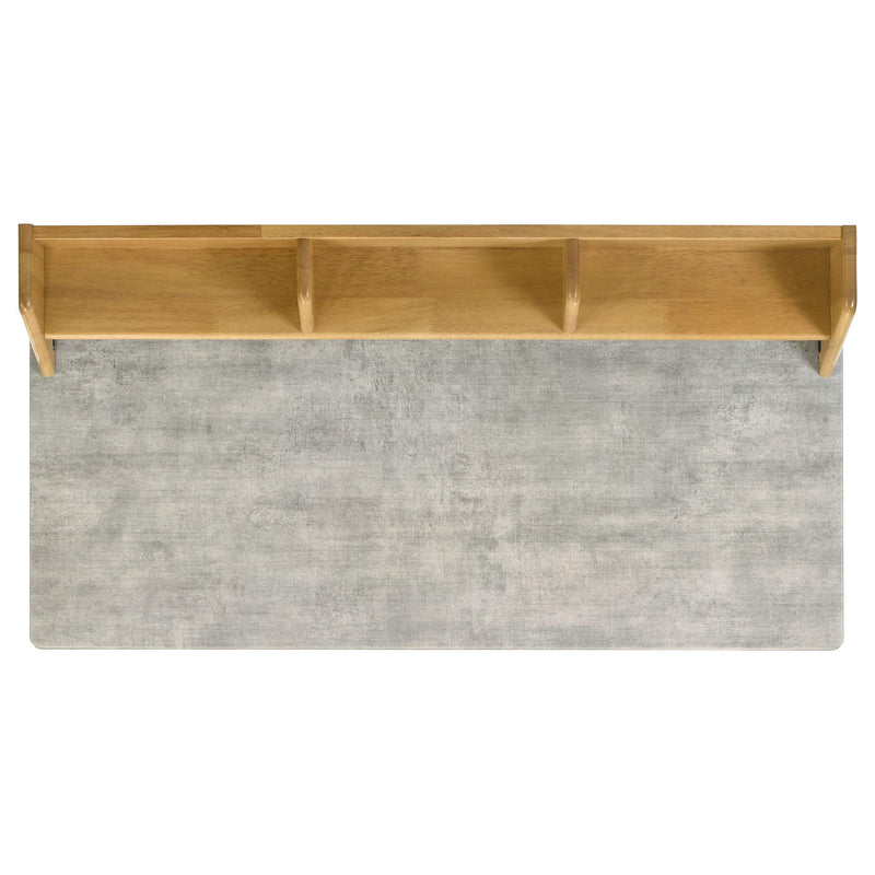 Besler 47-inch SmartTop Writing Desk with Shelf Cement and Natural - 801075