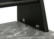 Besler 47-inch SmartTop Writing Desk with Shelf Grey Stone and Black - 801076
