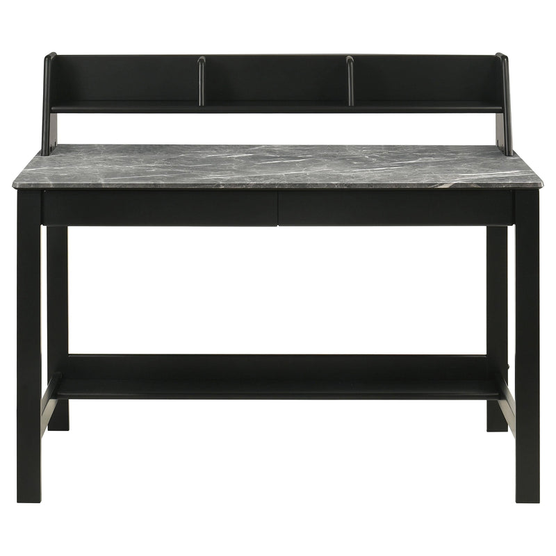 Besler 47-inch SmartTop Writing Desk with Shelf Grey Stone and Black - 801076