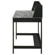 Besler 47-inch SmartTop Writing Desk with Shelf Grey Stone and Black - 801076