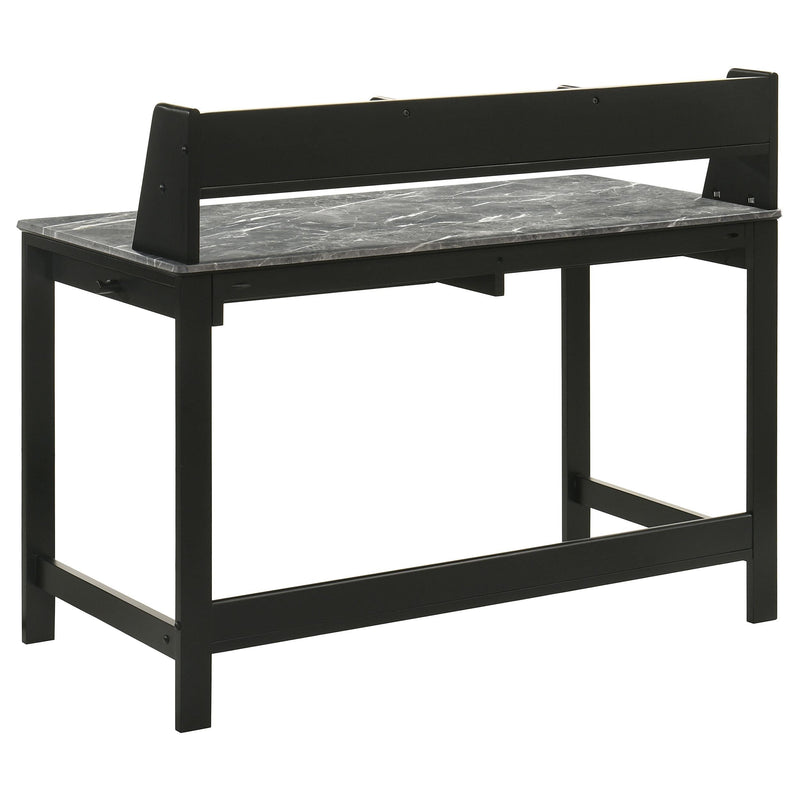 Besler 47-inch SmartTop Writing Desk with Shelf Grey Stone and Black - 801076