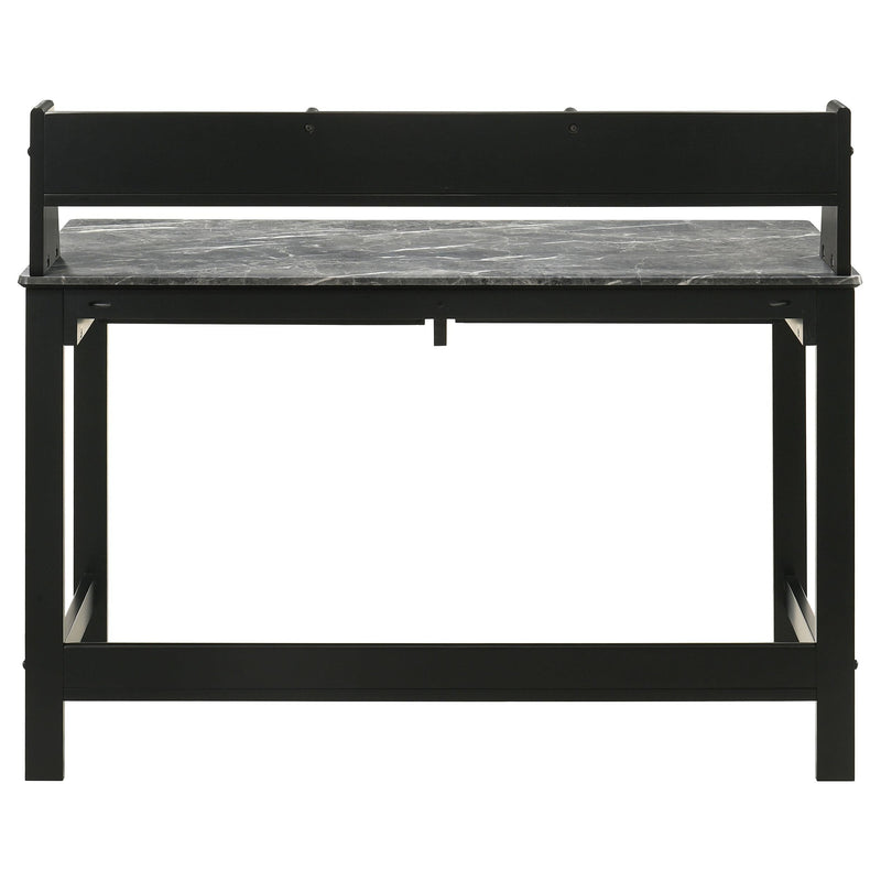 Besler 47-inch SmartTop Writing Desk with Shelf Grey Stone and Black - 801076
