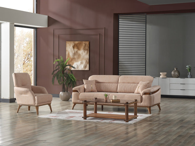 Beta 3-pieces (Sofa & Loveseat & Chair) Livingroom Set Beige in Beige - 101-BET-KAY065-321