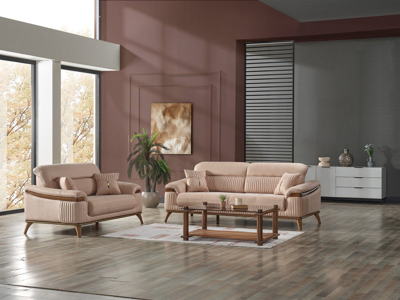 Beta 3-pieces (Sofa & Loveseat & Chair) Livingroom Set Beige in Beige - 101-BET-KAY065-321