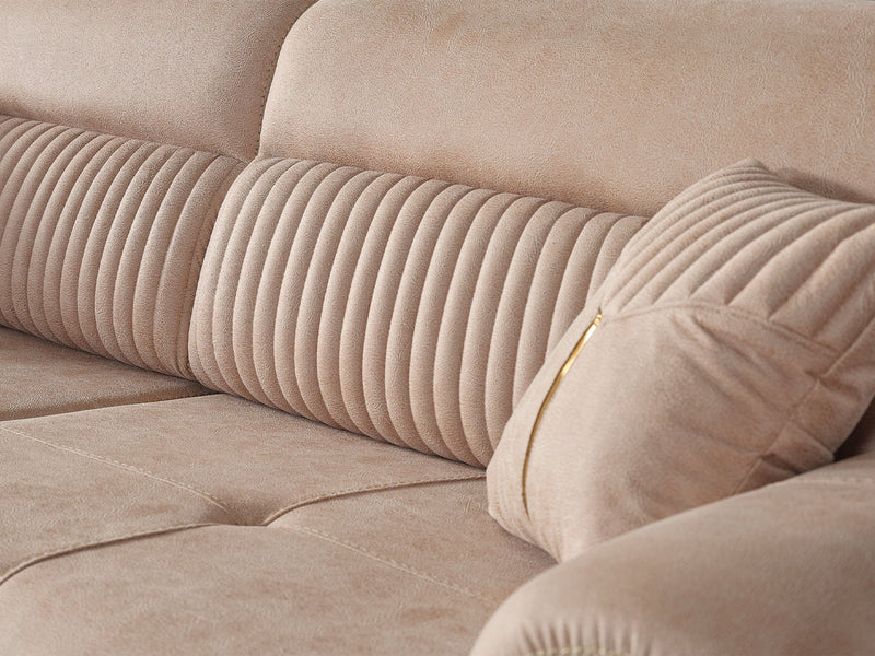 Beta Convertible Sofa Beige in Beige - 101-BET-KAY065-3