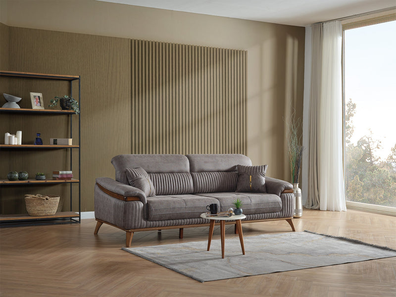 Beta Convertible Sofa Fume in Fume - 101-BET-KAY375-3