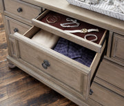 Bethel Wire Brushed Gray Sleigh Storage Platform Bedroom Set - Lara FurnitureBedroom Set