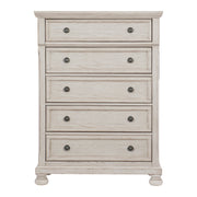 Bethel Wire Brushed White Sleigh Storage Platform Bedroom Set - Lara FurnitureBedroom Set