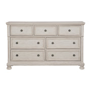Bethel Wire Brushed White Sleigh Storage Platform Bedroom Set - Lara FurnitureBedroom Set