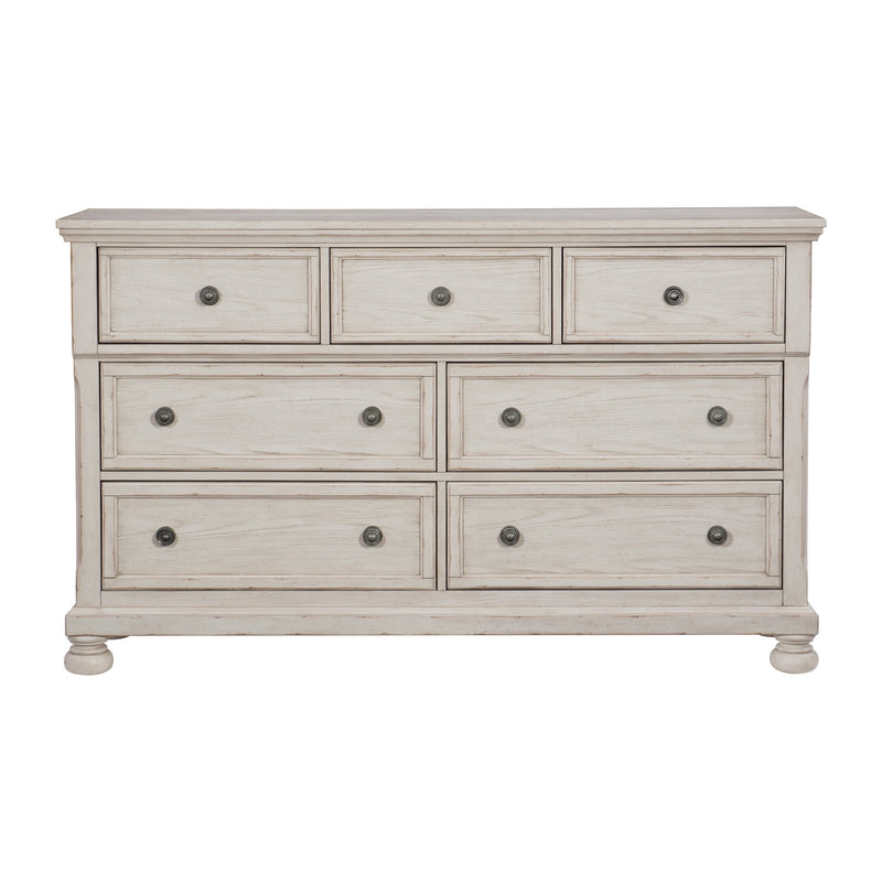 Bethel Wire Brushed White Sleigh Storage Platform Bedroom Set - Lara FurnitureBedroom Set
