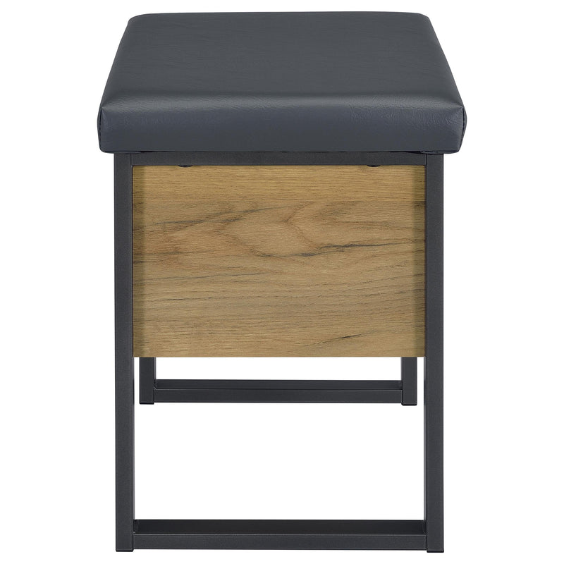 Bettin Vanity Set with Sliding Mirror and Stool Golden Oak - 930120