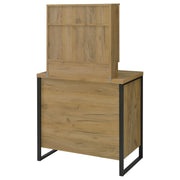 Bettin Vanity Set with Sliding Mirror and Stool Golden Oak - 930120