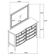 Bexhill 10-drawer Dresser and Mirror White - 223473M